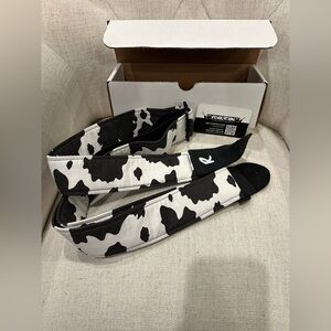 Revolution Handmade Adjustable  Guitar Strap Leather Animal Cow Print Music NEW*